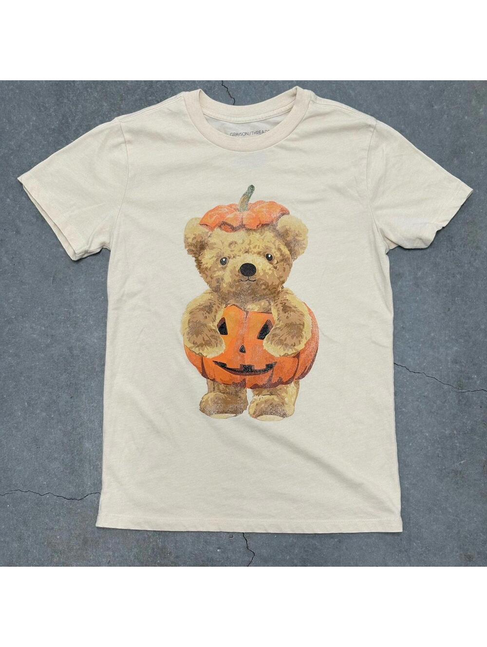 Grayson Threads Halloween Teddy Pumpkin T Shirt